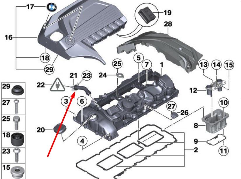 Cano derivado de ventilação de cárter (de separador de óleo) Metalcaucho 35838 preço, a partir de 26,67 USD