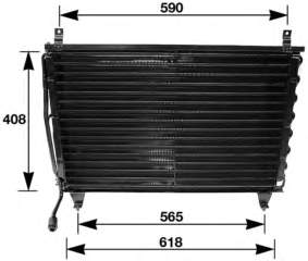 Radiador de aparelho de ar condicionado para Mercedes S W126