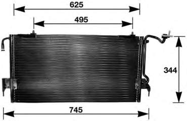 9624722380 Peugeot/Citroen Radiador de aparelho de ar condicionado