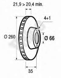 34116752352 BMW Disco do freio dianteiro