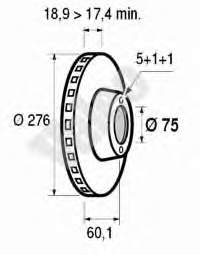 34216864903 BMW Disco do freio traseiro