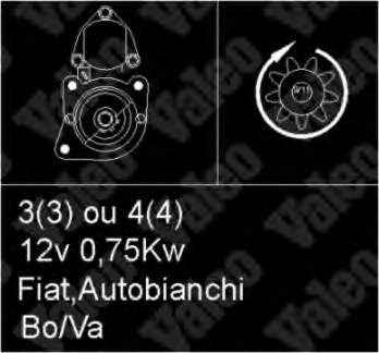 63222908 Fiat/Alfa/Lancia Motor de arranco