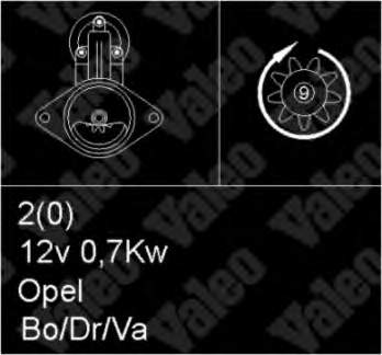 0001157030 Opel Motor de arranco