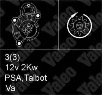 Motor de arranco 433305 VALEO