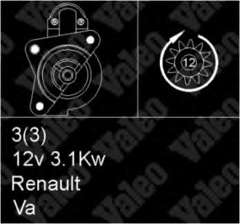 Motor de arranco 433310 VALEO