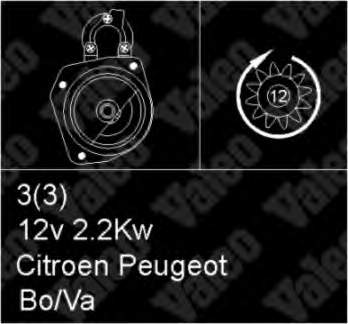 Motor de arranco 433326 VALEO