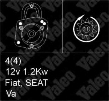Motor de arranco 433333 VALEO