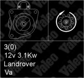 NAD10039 Land Rover Motor de arranco