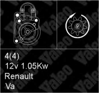 Motor de arranco 436059 VALEO