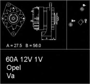 0986041610 Bosch Gerador