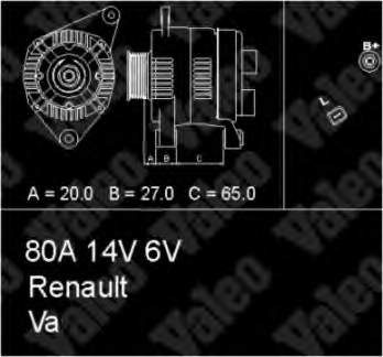 A13VI252 Renault (RVI) Gerador