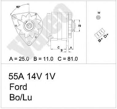 6158225 Ford Gerador