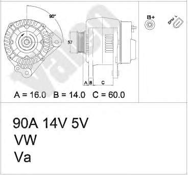 03D903025JX VAG Gerador