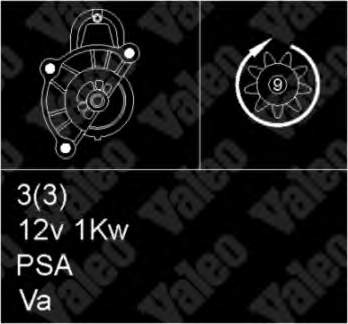 Motor de arranco 455512 VALEO