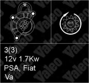 Motor de arranco 455514 VALEO