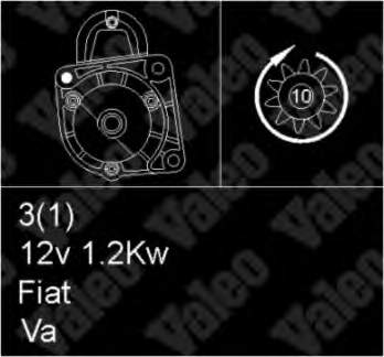 F000AL0319 Fiat/Alfa/Lancia Motor de arranco