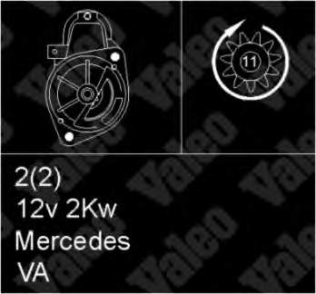 Motor de arranco 455720 VALEO