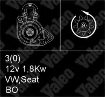 0001110076 VAG Motor de arranco