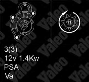 Motor de arranco VALEO 433305