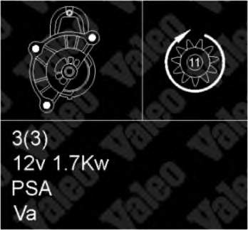 Motor de arranco 455929 VALEO