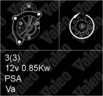 M000T82081ZE Peugeot/Citroen Motor de arranco