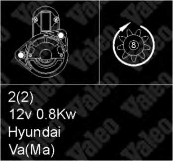 TM000A37001 Hyundai/Kia Motor de arranco