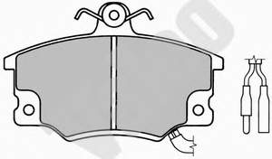 795121 Fiat/Alfa/Lancia Sapatas do freio dianteiras de disco