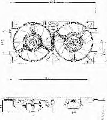6K0959455D VAG Ventilador elétrico de esfriamento montado (motor + roda de aletas) direito