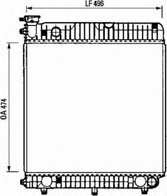 6015008103 Mercedes Radiador de esfriamento de motor