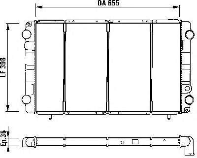 6040082 Polcar Radiador de esfriamento de motor