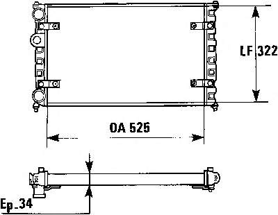 6KO121253K VAG Radiador de esfriamento de motor