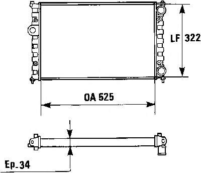 6K0121253S VAG Radiador de esfriamento de motor