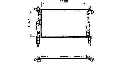 90412252 Opel Radiador de esfriamento de motor