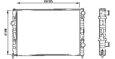 3A0121253 VAG Radiador de esfriamento de motor