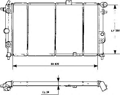 551408A5 Polcar Radiador de esfriamento de motor