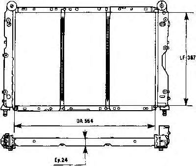 Radiador de esfriamento de motor Nissens 61816