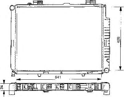 2105000803 Mercedes Radiador de esfriamento de motor