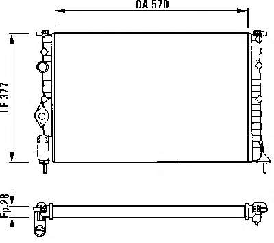 7700424035 Renault (RVI) Radiador de esfriamento de motor