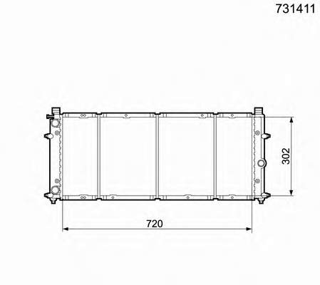 701121253B VAG Radiador de esfriamento de motor