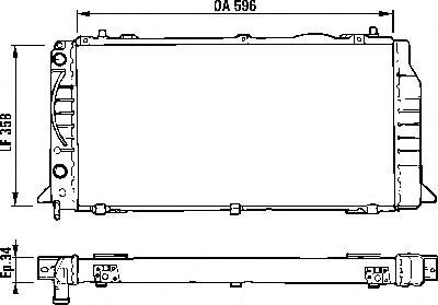 8A0121251 VAG Radiador de esfriamento de motor