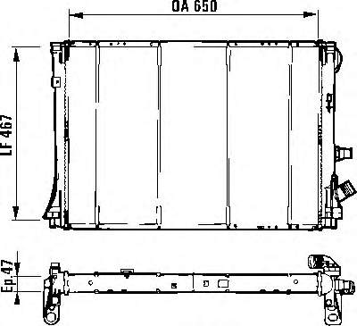 63976A Nissens Radiador de esfriamento de motor