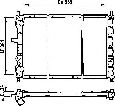 58190 NRF Radiador de esfriamento de motor