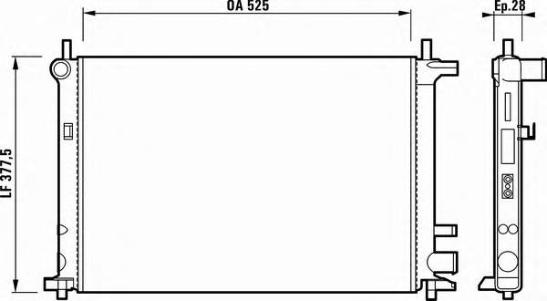 1098807 Ford Radiador de esfriamento de motor