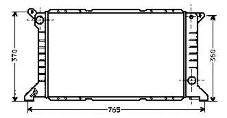 92VT8005AA Ford Radiador de esfriamento de motor