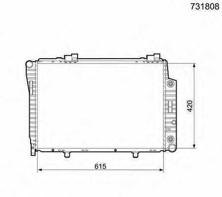 A2025003203 Mercedes Radiador de esfriamento de motor