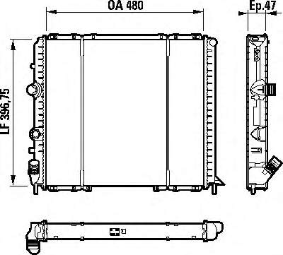 7701352904 Renault (RVI) Radiador de esfriamento de motor