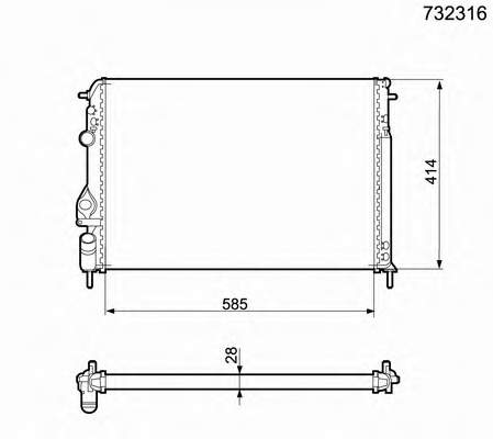 7700425842 Renault (RVI) Radiador de esfriamento de motor