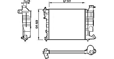 9633070580 Peugeot/Citroen Radiador de esfriamento de motor