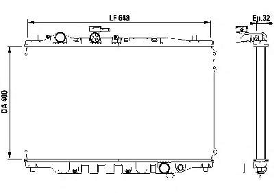 FEAM15200 Mazda Radiador de esfriamento de motor