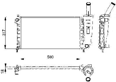 Radiador de esfriamento de motor NRF 58171